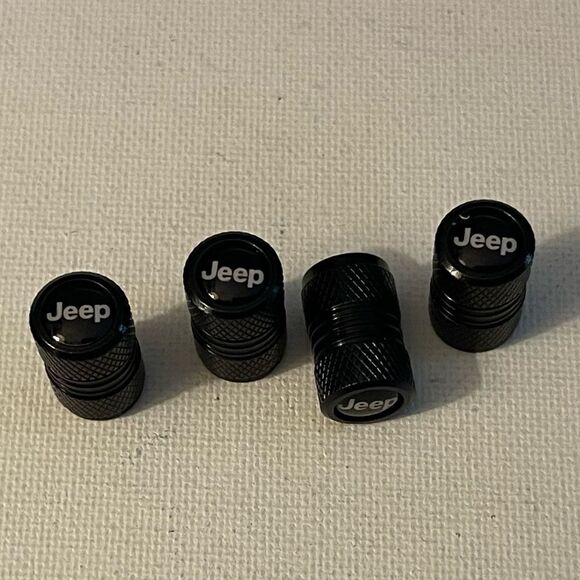 Jeep Valve Stem Caps in Black set of 4 NWT - Picture 4 of 4